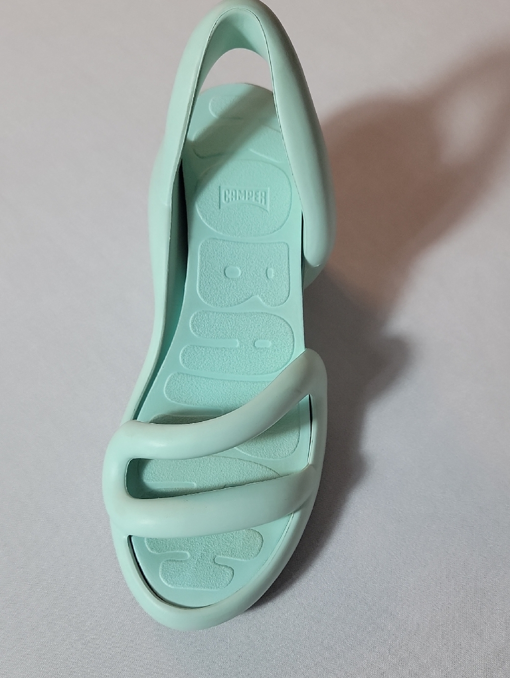 Camper Kobarah Mint Green Slingback Block Heel Sandals - Picture 3 of 9